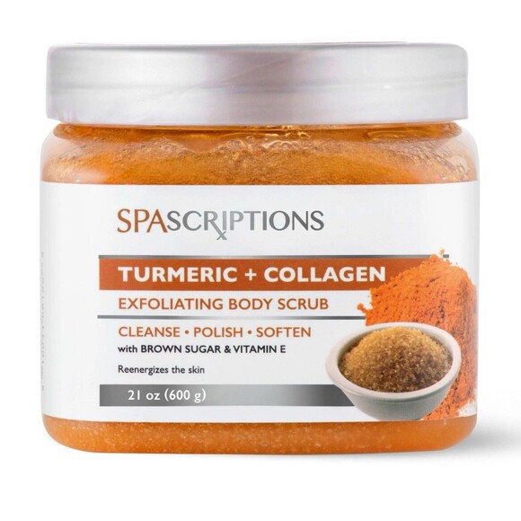 Turmeric + Collagen Exfoliating Body Scrub w/ Brown Sugar & Vitamin E - 21 oz - Picture 1 of 10